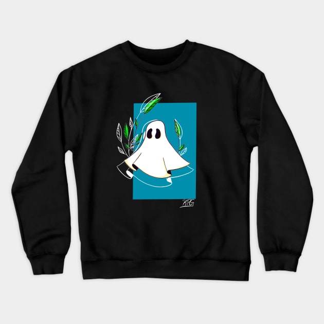 Blue Ghostie Crewneck Sweatshirt by KageyArt